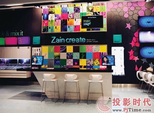 Zain巴林商店的未來特征的數字標牌