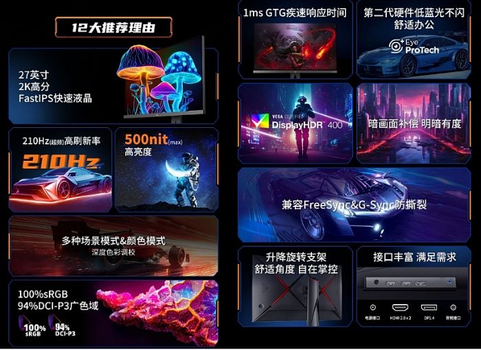 優派推出VX27G81-2K電競顯示器